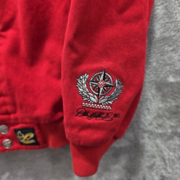 Vintage Dale Earnhardt Jr. Racing Jacket Youth Boys Size 18/20 XL Red Button Up - Picture 12 of 15